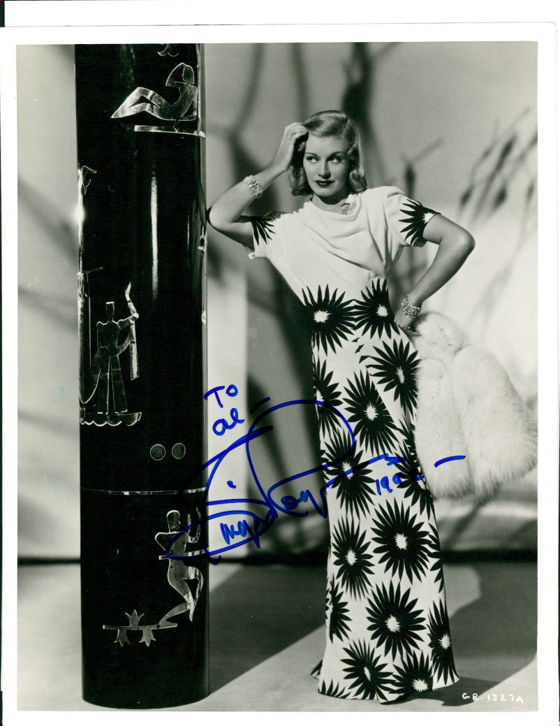 Ginger Rogers (Vintage, Inscribed) signed Photo Poster painting COA