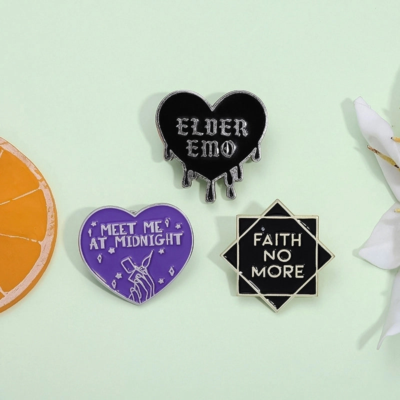 Cartoon Style Cowboy Style Artistic Pin Geometric Letter Heart Shape Alloy Stamping Stoving Varnish Plating Unisex Badge Brooches Collar Pin