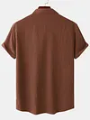 2022 Summer hot sale Men's Solid Color Double Pocket Comfortable Casual shirts