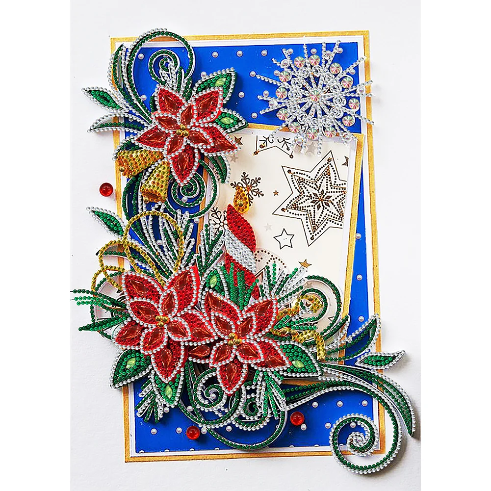Diamond Painting - Partial Special Shaped Drill - Christmas Flower(30*40cm)
