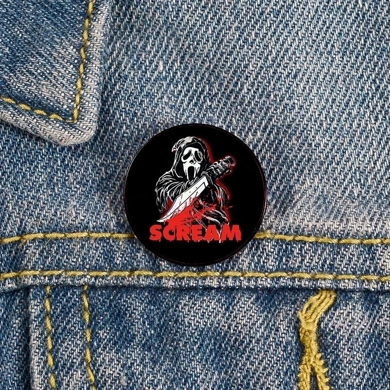 Cartoon Style Pumpkin Cartoon Ghost Mixed Materials Printing Unisex Brooches