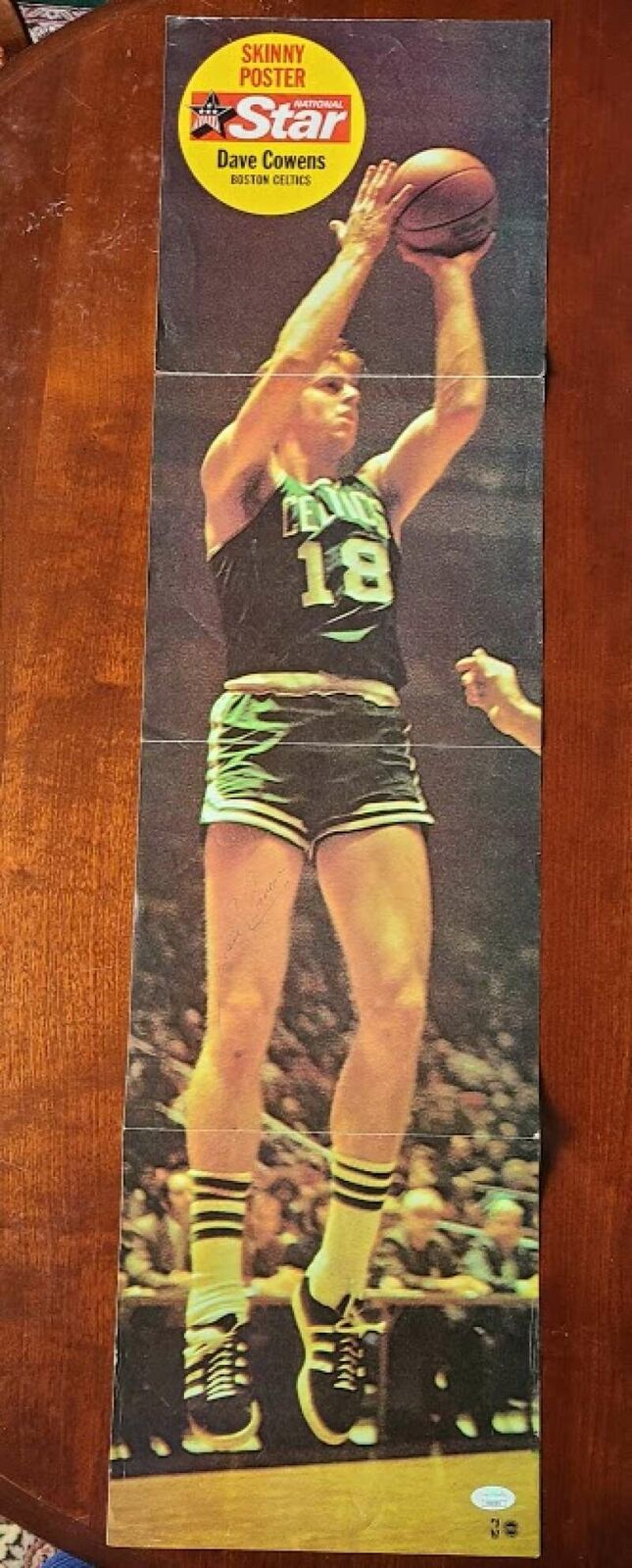 Dave Cowens JSA Coa Signed 37x10 Skinny Poster Photo Poster painting Autograph