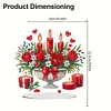 DIY Flower Candle Acrylic Special Shape Diamond Painting Desktop Ornaments