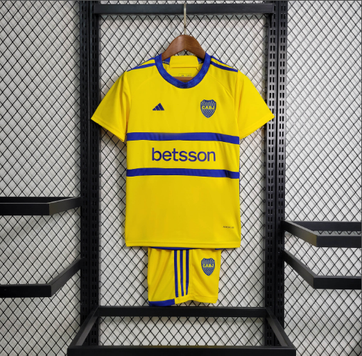 23/24 Boca Juniors Away Kids Kit  Football Jersey Thai Quality