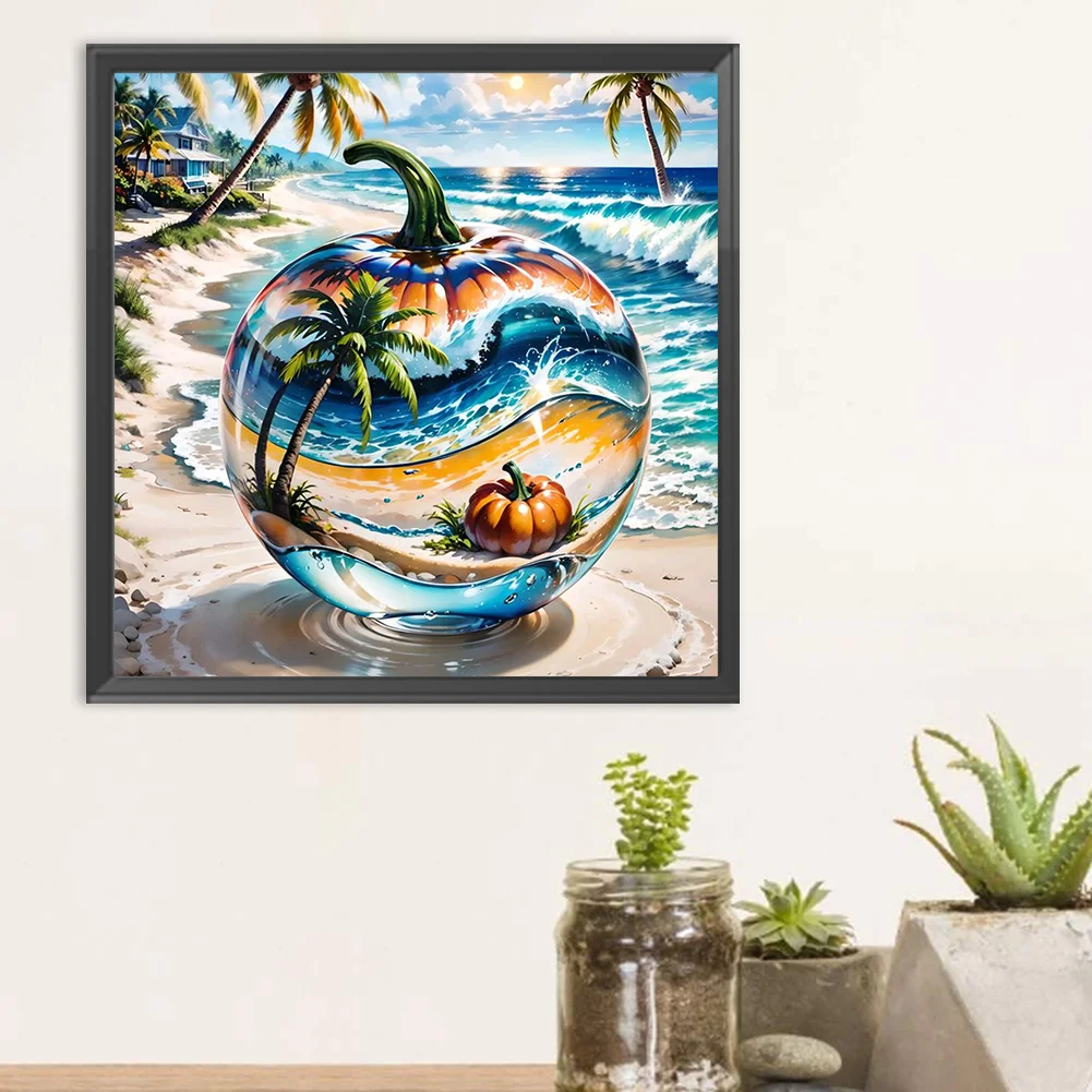 Diamond Painting - Full Round Drill - Beach(Canvas|30*30cm)