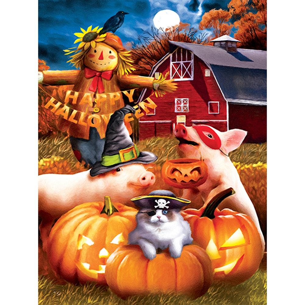

30x40cm Round Drill Diamond Painting-Scarecrow, 501 Original