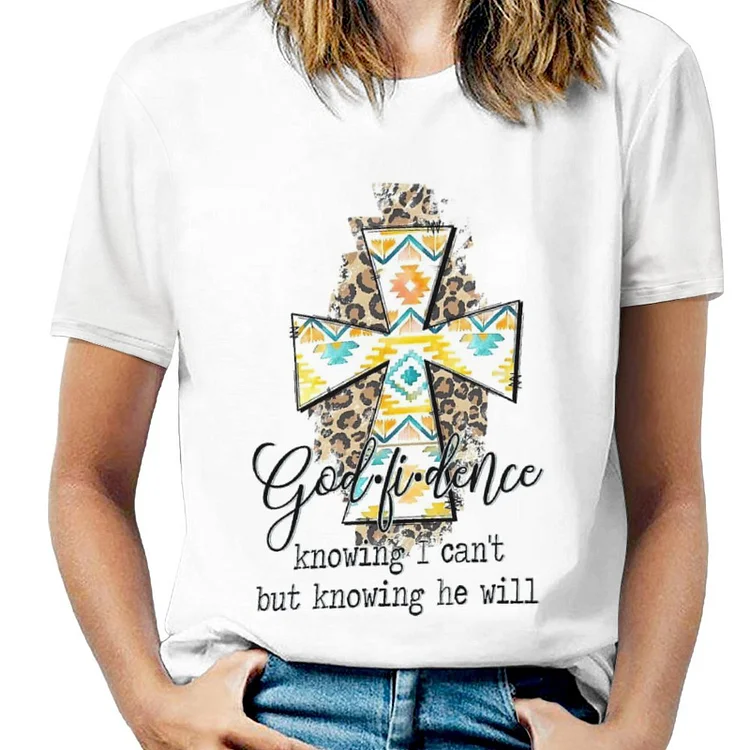 Full Print T-shirt Tribe Geometry Cross Graphic