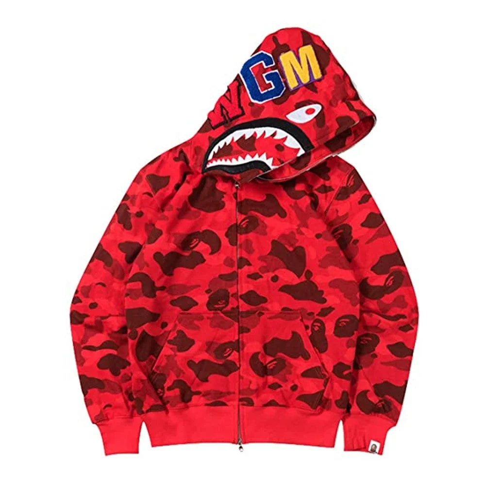 Unisex Bape Shark Hoodie 3D Floral Anime Cosplay Hooded Sweatshirts