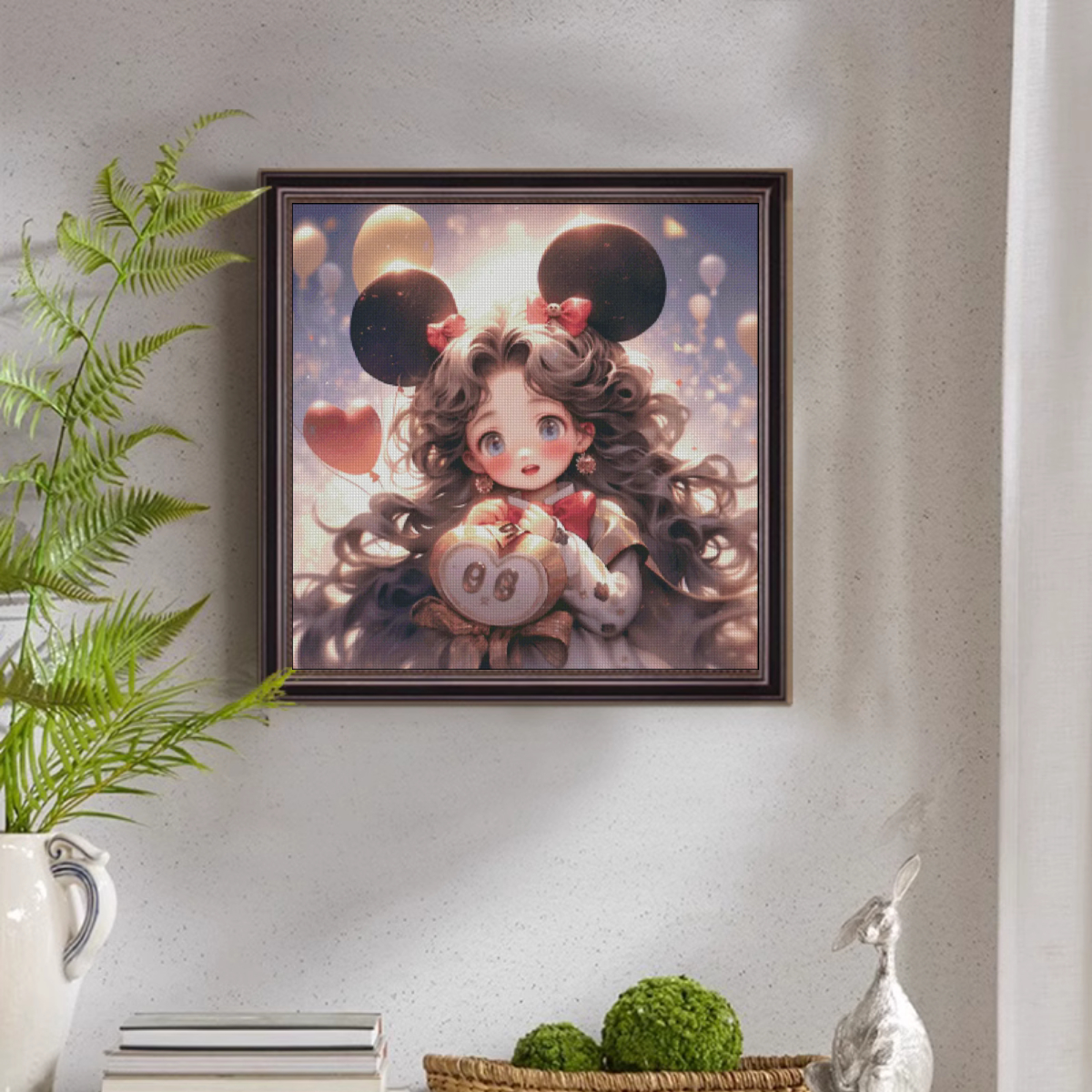 [ZZ3875-Mickey Girl]  Painting Fairy Cross Stitch