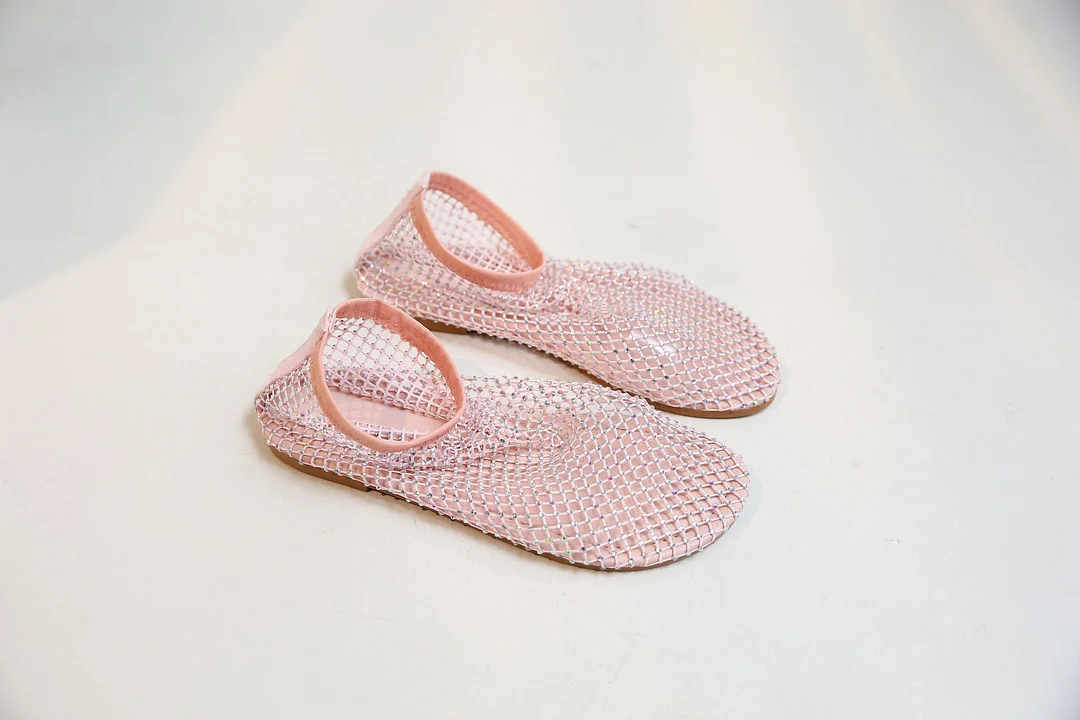 Breakj Breakj Head Beach Sandals Women Wearing Hollow Water Drill A Foot Pedal Breathable Mesh Sandals Women Low Help Cool Boots