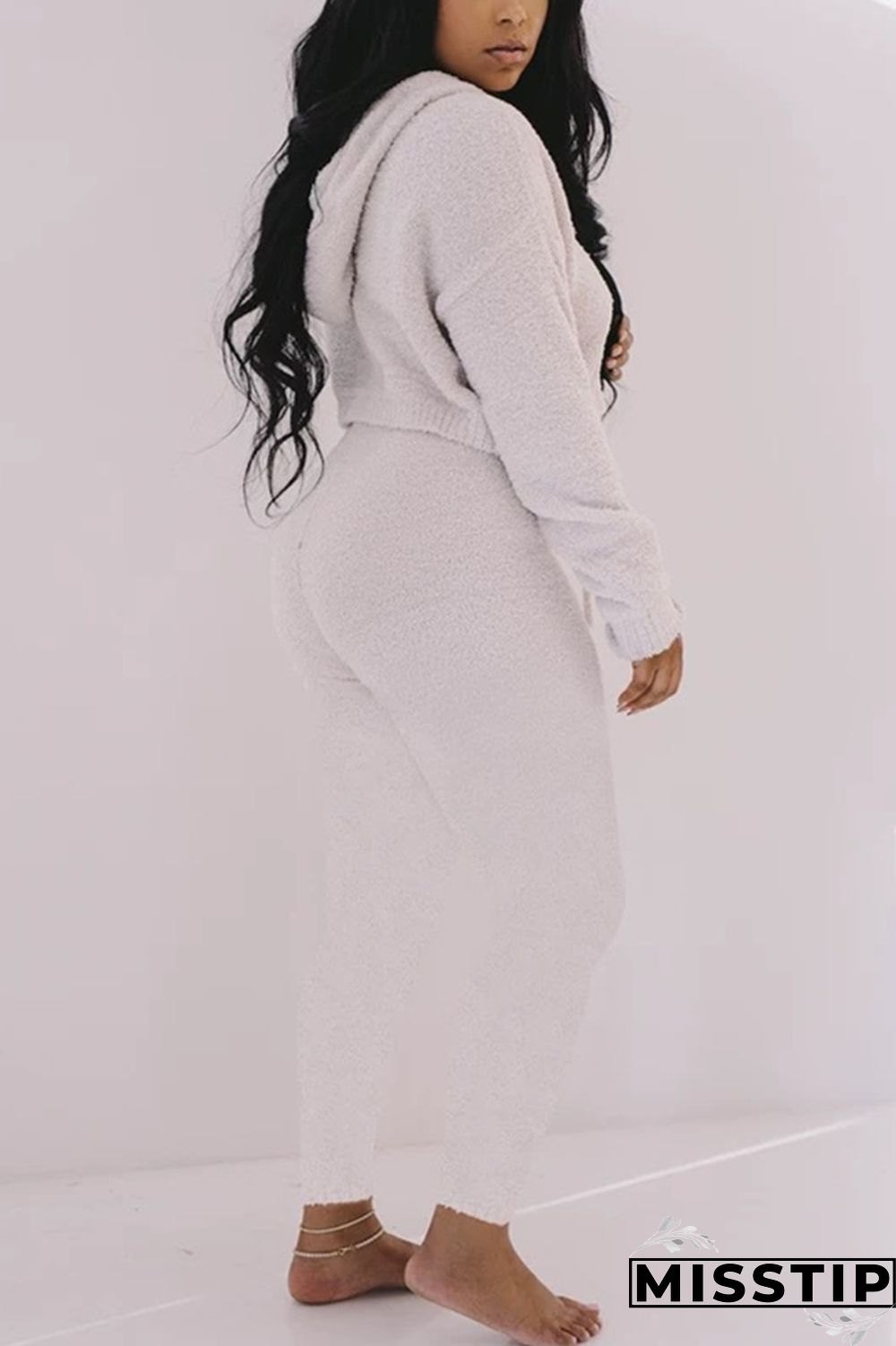 Black Casual Living Solid Basic O Neck Long Sleeve Two Pieces