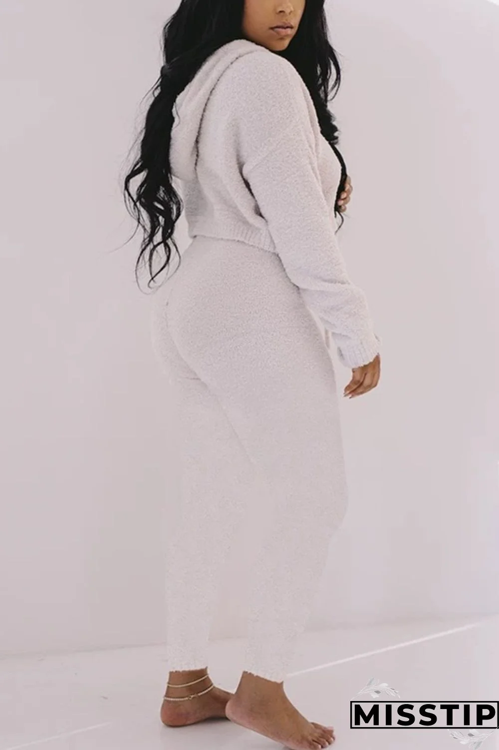 Black Casual Living Solid Basic O Neck Long Sleeve Two Pieces