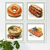 12pcs Gourmet Food-11CT Stamped Cross Stitch Set 12.5*12.5cm/4.92*4.92in tapestrymarket