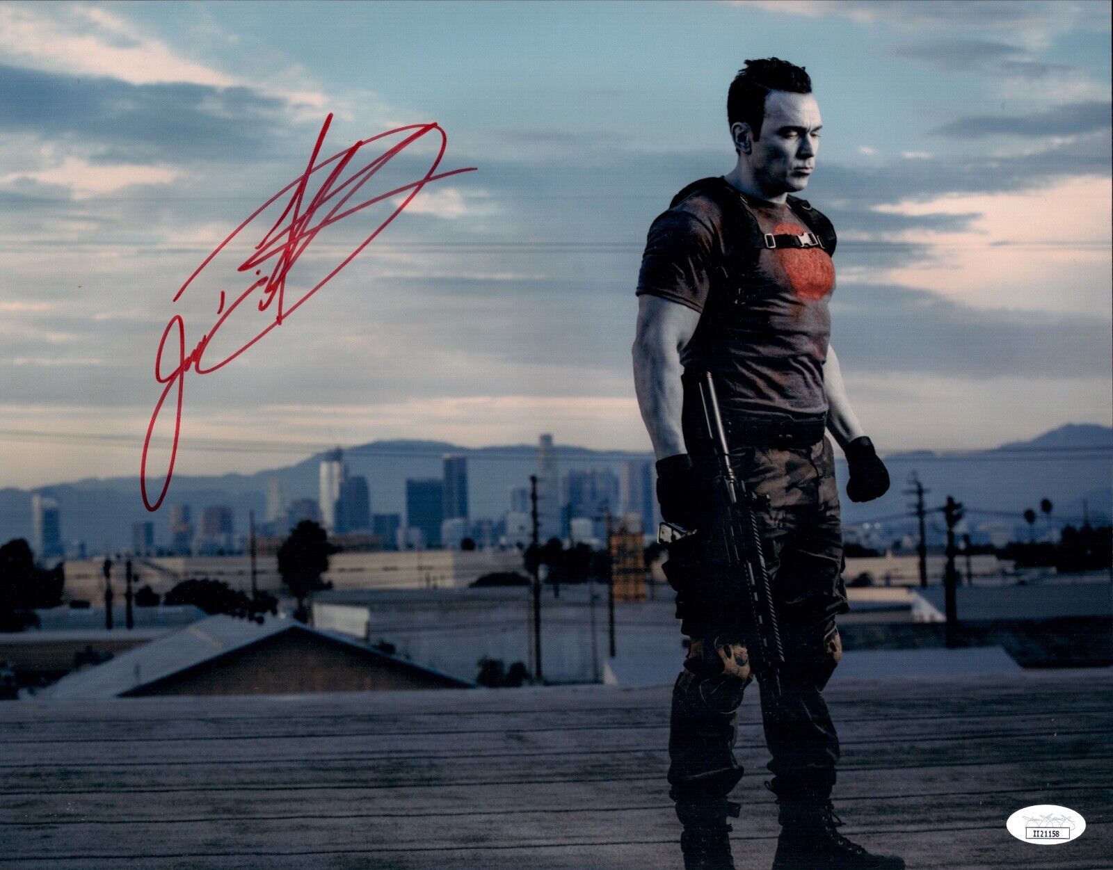 JASON DAVID FRANK Signed BLOODSHOT 11x14 Photo Poster painting In Person Autograph JSA COA Cert