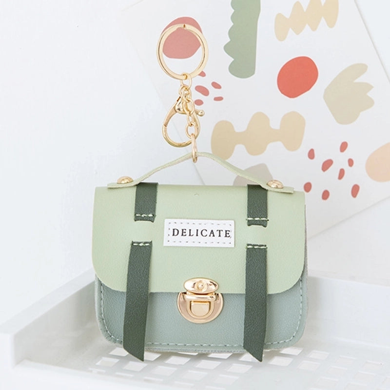 Women’s Solid Color Pu Leather Lock Clasp Coin Purses