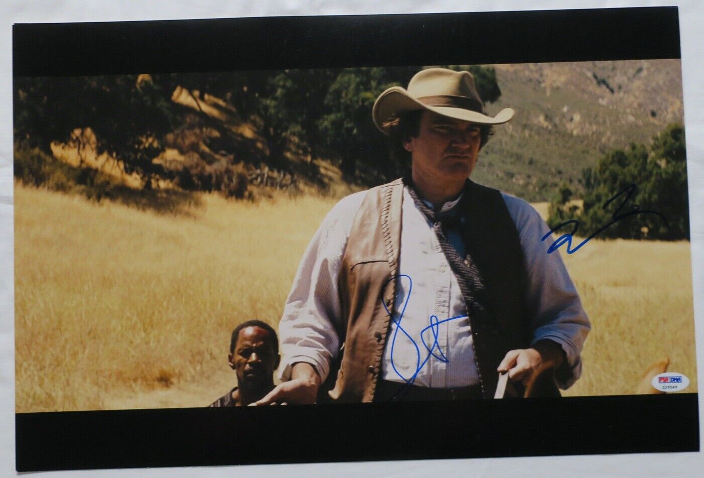 Quentin Tarantino/Jamie Foxx Signed Django Unchained Auto 12x18 Photo Poster painting PSA#Z29548