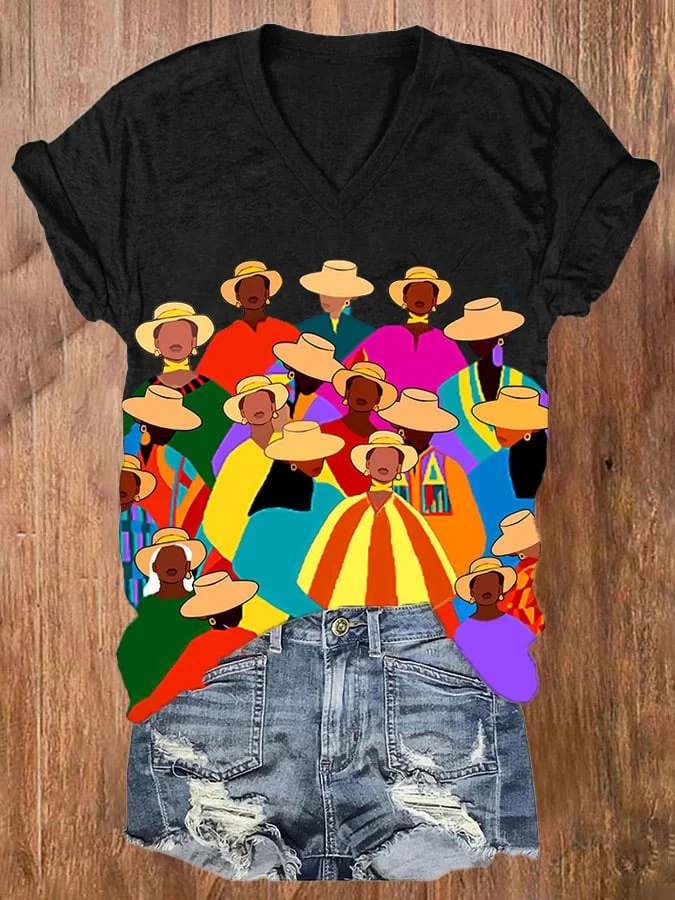 Women'S Juneteenth Print T-Shirt