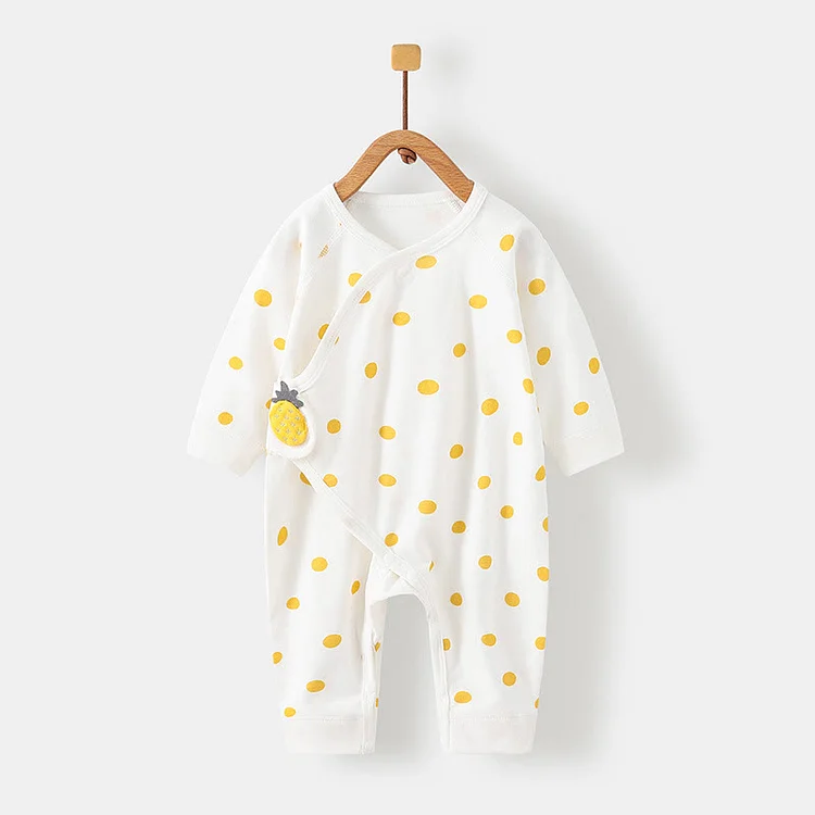  Baby Newborn Animal Dots Kimono Romper