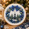 Christmas Church Wreath 14CT Stamped Cross Stitch Kit 40&times;40cm tapestrymarket