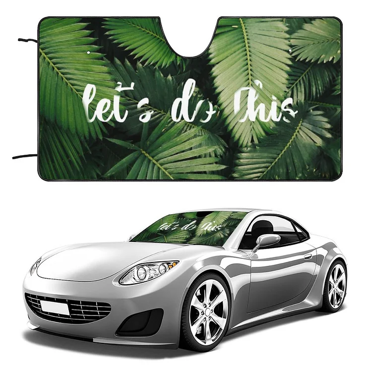 Car Windshield Sunshade Hanging Picture Let's Do This  customized, personalized, gift