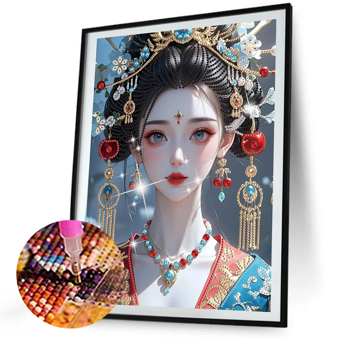 Diamond Painting - Partial Special Shaped Drill - Tang Dynasty Beauty(Canvas|30x40cm)