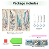 4Pcs Special Shape Feather 5D DIY Diamond Painting Bookmark for Book Lovers
