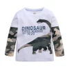 Kid Baby Boys Long Sleeves Tops Dinosaur Casual T-Shirt