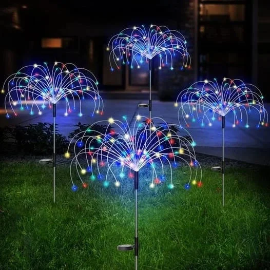 Waterproof Solar Garden Fireworks Lamp - tree - Codlins