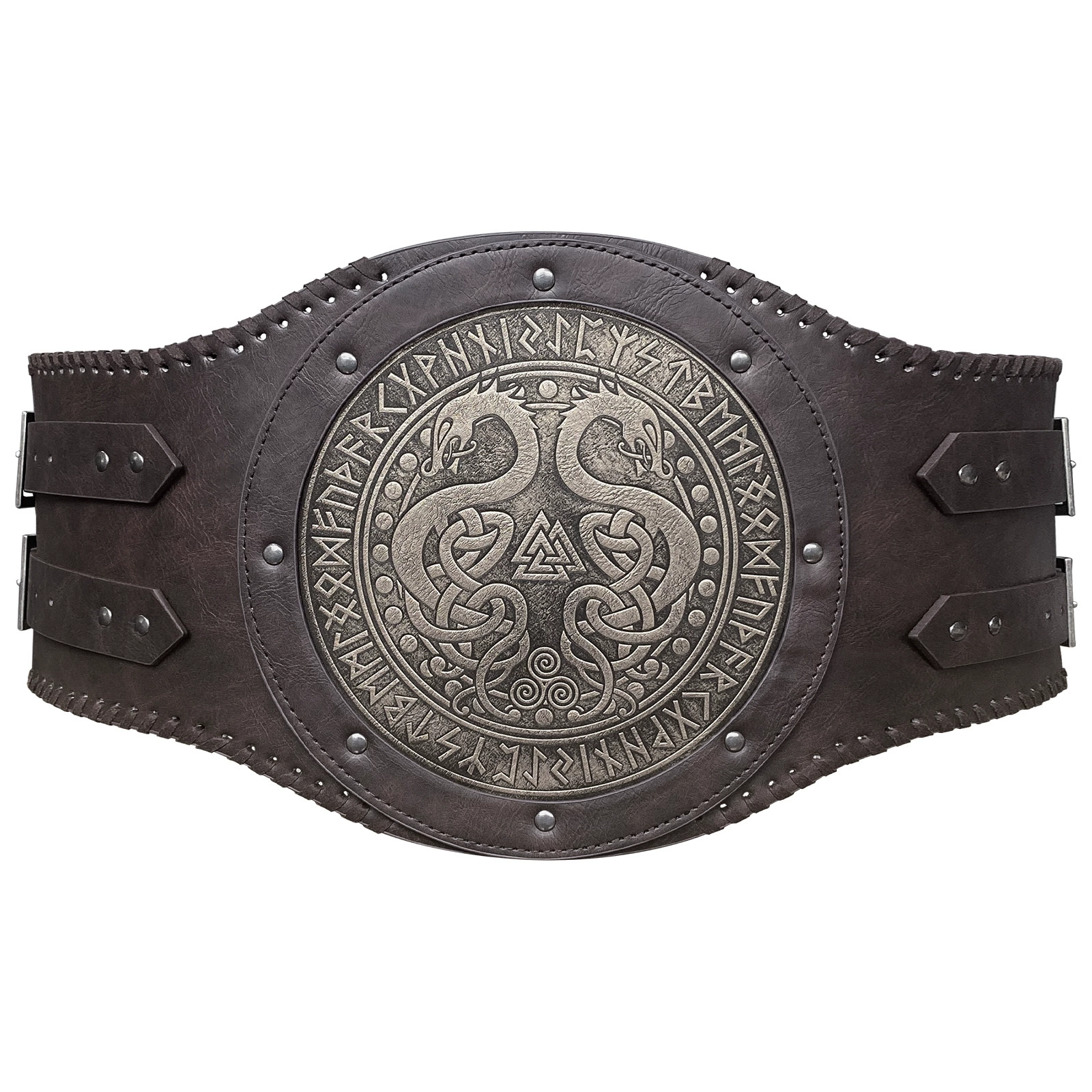 Viking Style Double Snake Round Waistband Belt