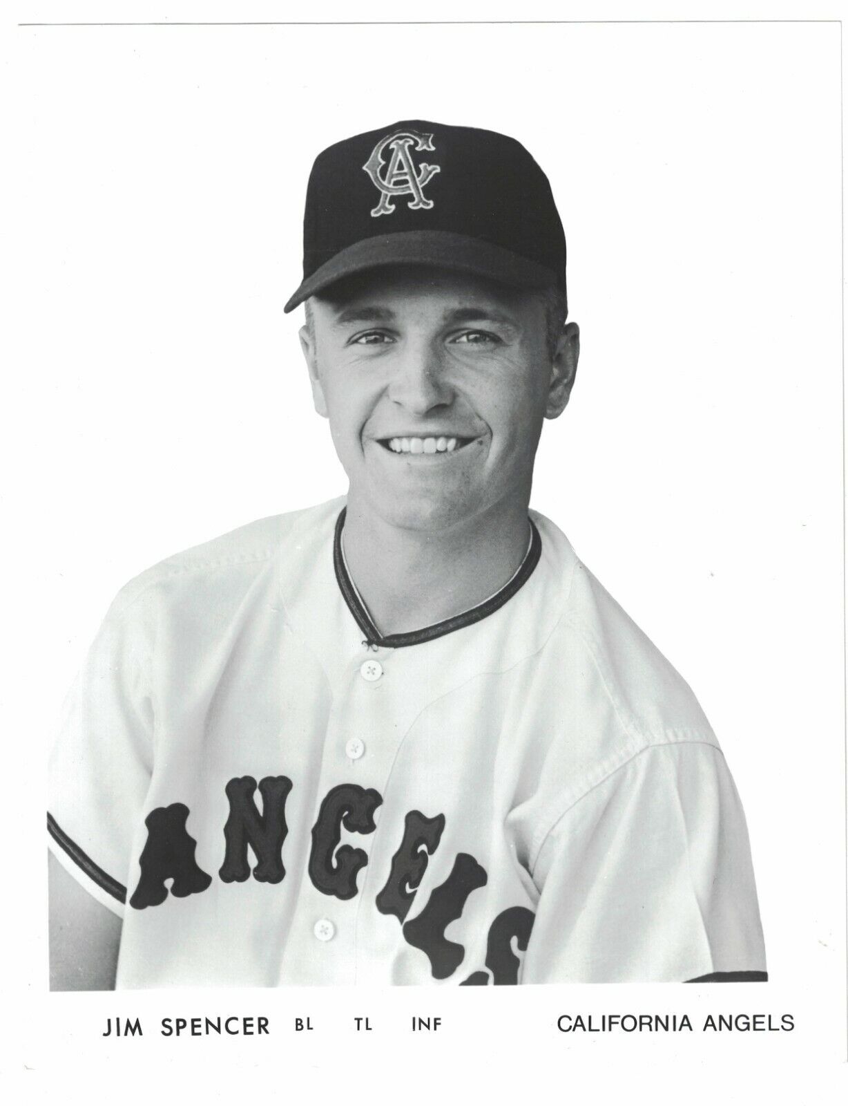 Jim Spencer California Angels Team Issue 8x10 Baseball Photo Poster painting RH