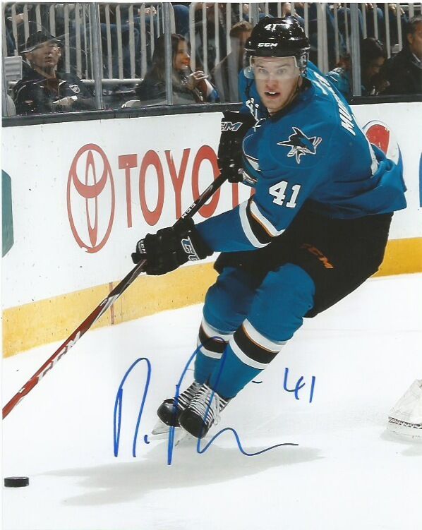 San Jose Sharks Mirco Mueller Signed Autographed 8x10 Photo Poster painting COA E