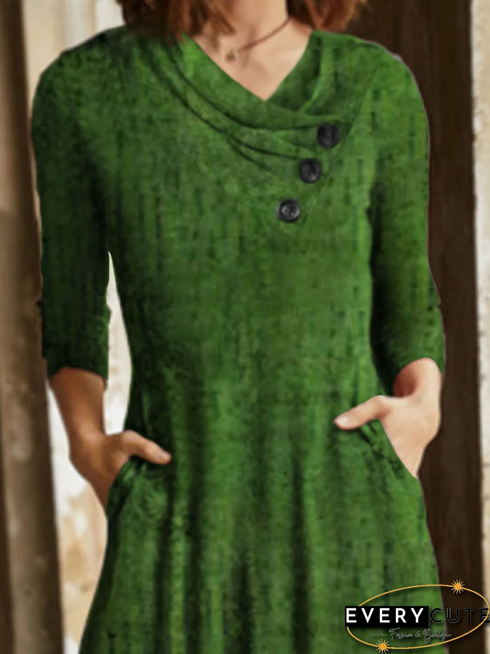 Loosen Cowl Neck Knitting Dress