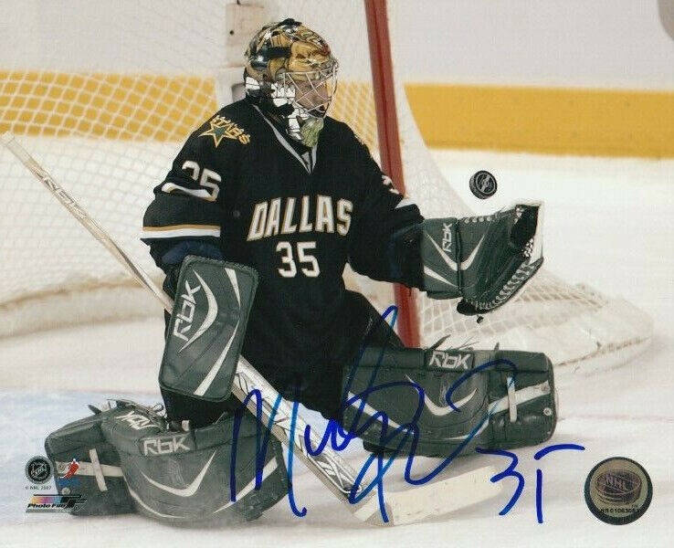 MARTY TURCO SIGNED DALLAS STARS GOALIE 8x10 Photo Poster painting #4 Autograph