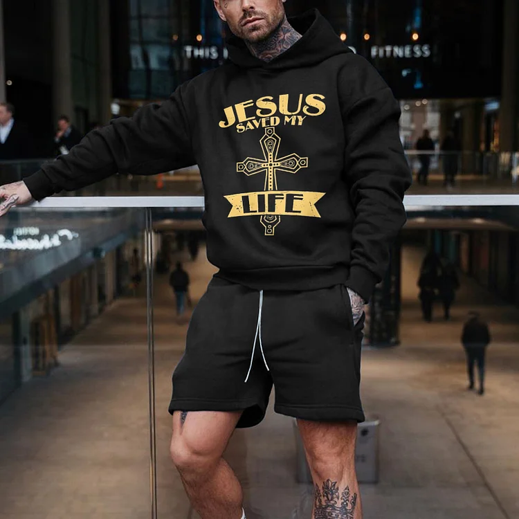 Broswear Jesus Saved My Life Print Tracksuit Two Piece Co-Ord