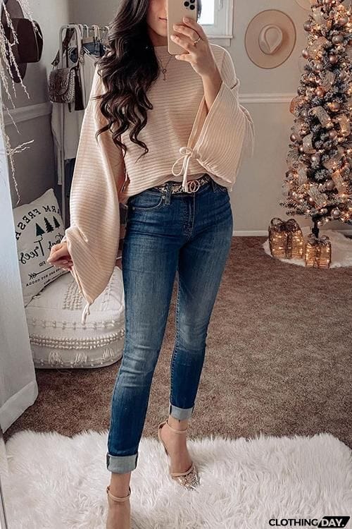 Classical High Waist Elastic Skinny Jeans