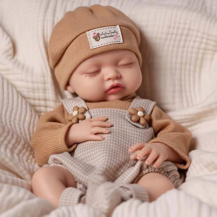 Babeside Nancy 16" Realistic Silicone Sleeping Baby Little Infant Girl Retaining Pacifier