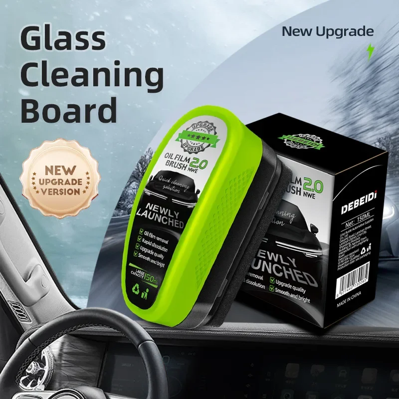Car Glass Oil Film Remover Cleaning Brush Board Hydrophobic Window Coating for Auto Detailing Tool