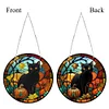 Diamond Painting Halloween Cat Pendant for Home Garden