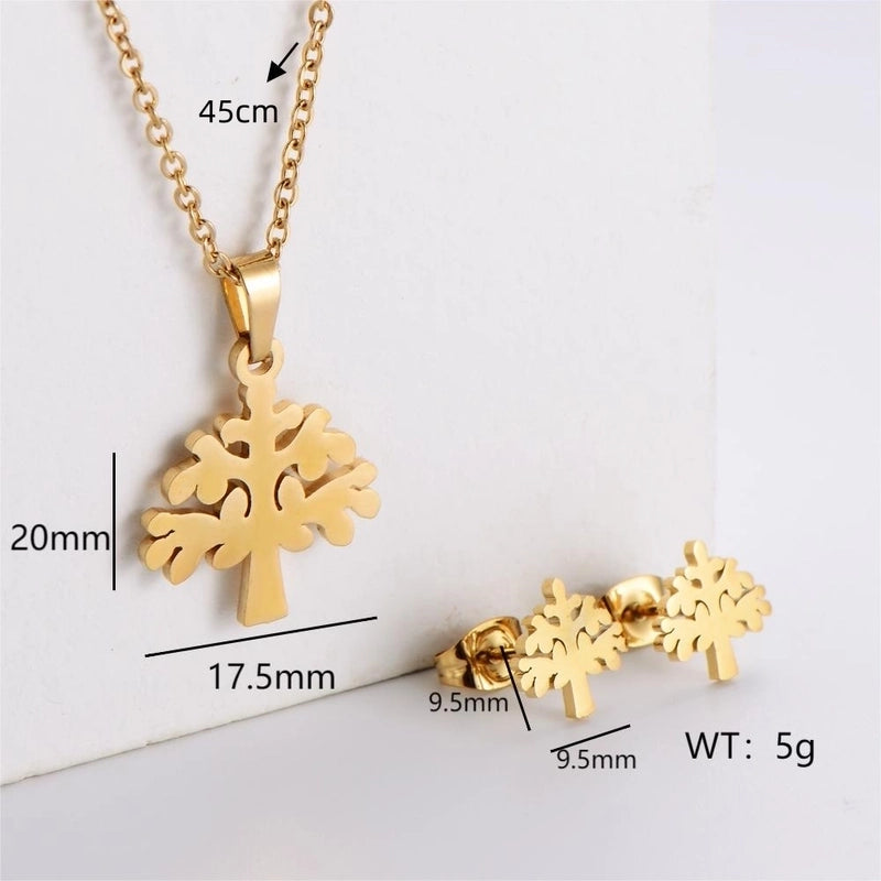 Minimalist Classic Style Infinity Dollars Butterfly 304 Stainless Steel Jewelry Set