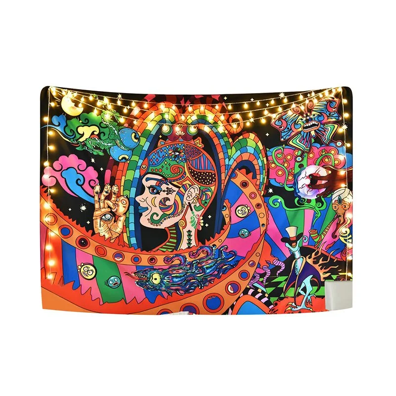 Mushroom Psychedelic Tapestry Poster Wall Hanging Room Decoration Bedroom Hippie Decor Nordic Art Wall Hanging Cloth