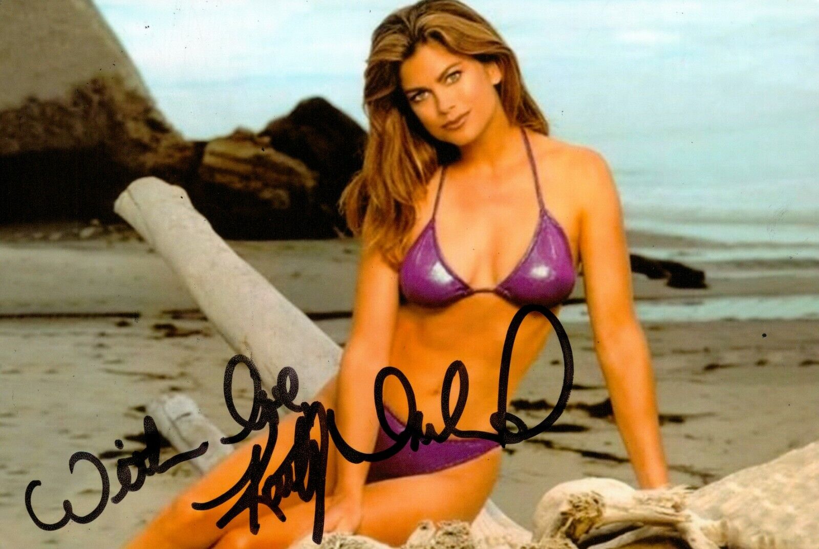 Kathy Ireland Signed 6x4 Photo Poster painting Sports Illustrated Super Model Autograph + COA