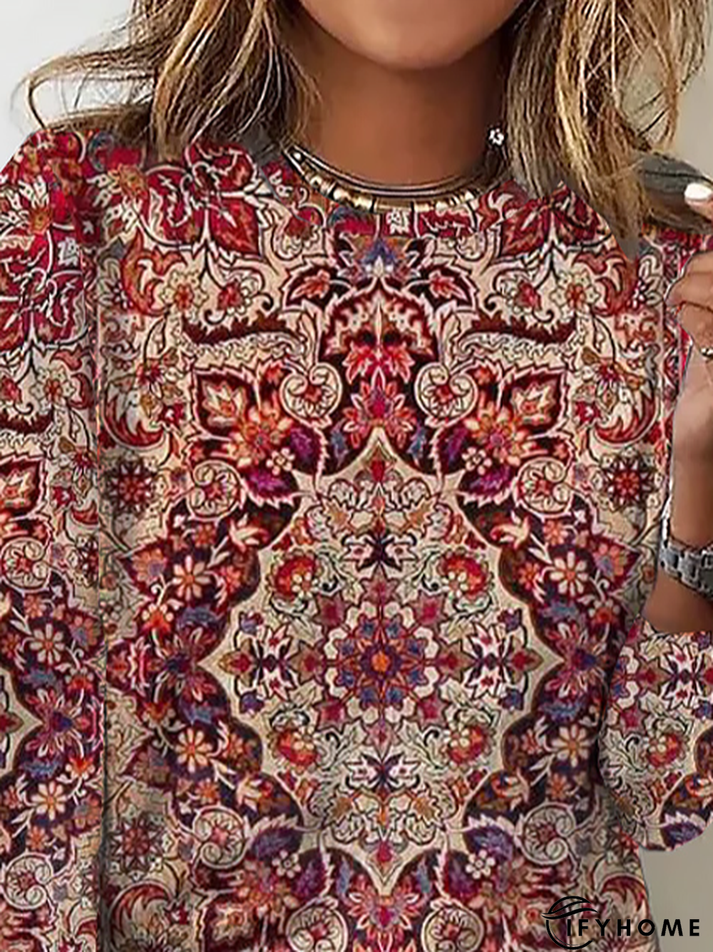 Jersey Crew Neck Loose T-Shirt | IFYHOME