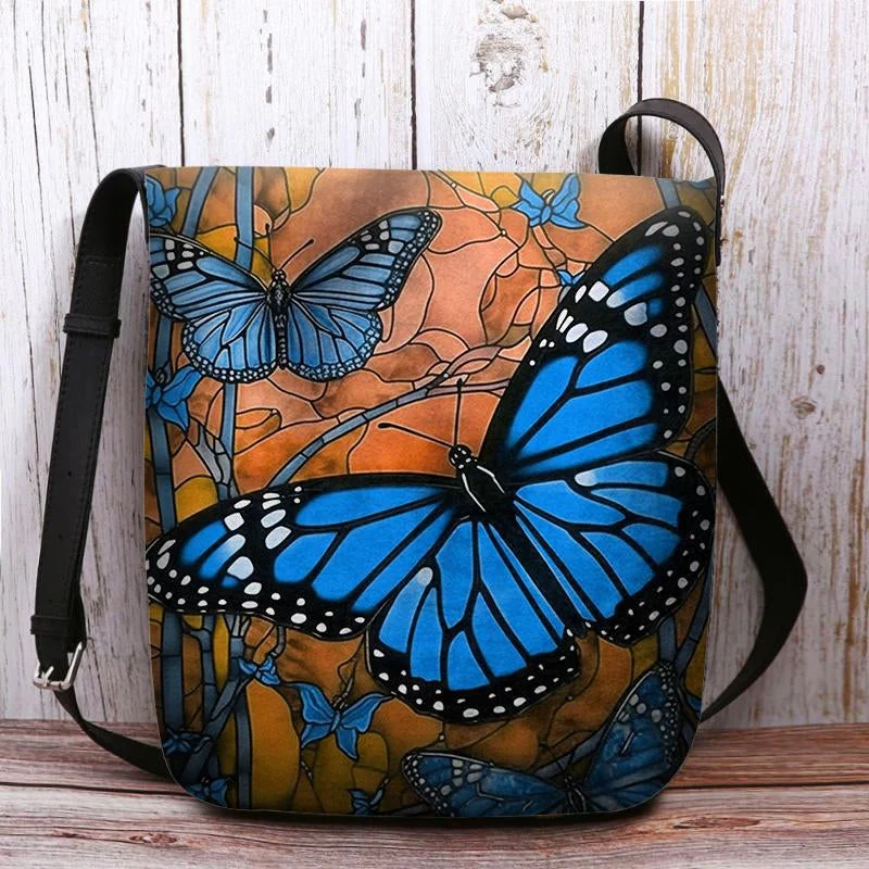 Style & Comfort for Mature Women Women's Butterfly Print Crossbody Bags Shoulder Bags