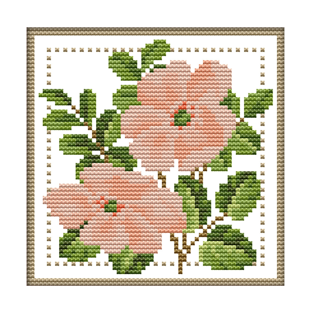 

June - 14CT Stamped Cross Stitch - 17*17cm, 501 Original