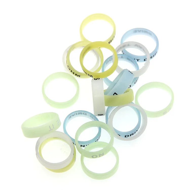 22mm circular fluorescent ring silicone non-slip ring decorative ring