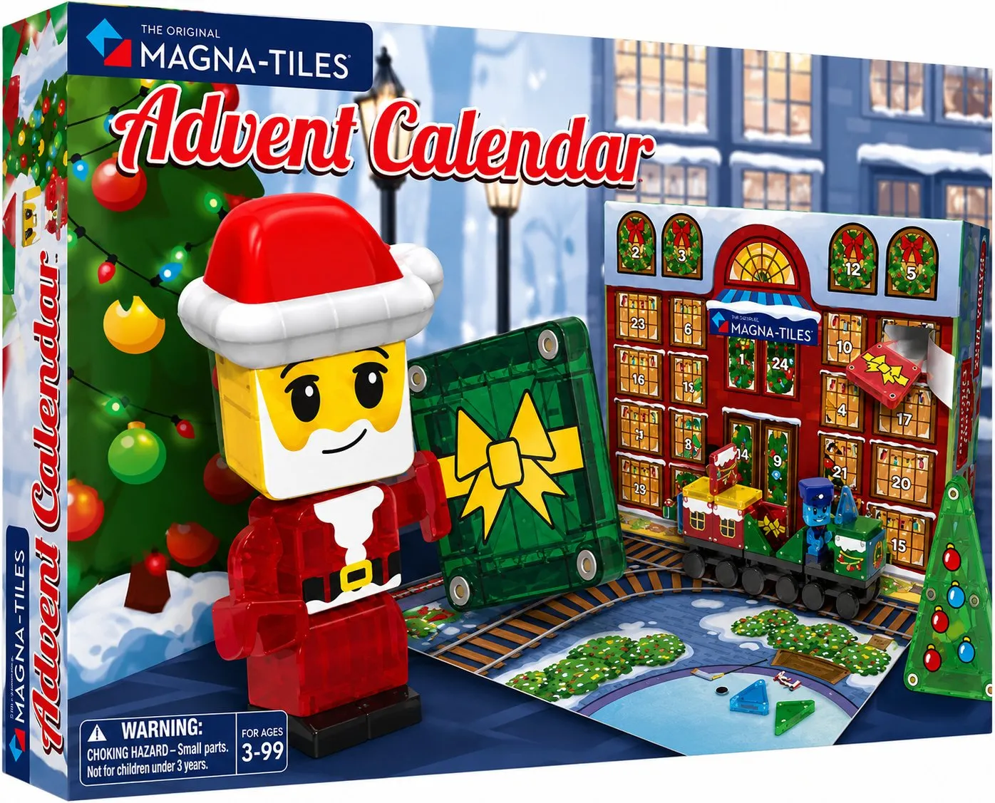 Magnetic Holiday Builder Advent Calendar – 34-Piece Creative Play Set