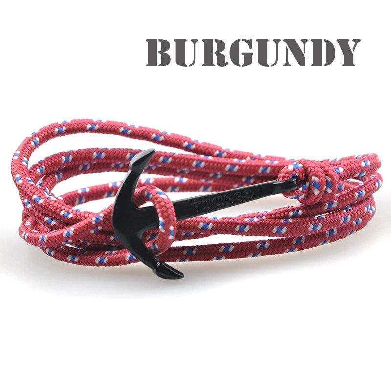 Casual Retro Anchor Alloy Rope Layered Unisex Bracelets