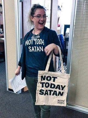 Not Today Satan Graphic T-Shirts
