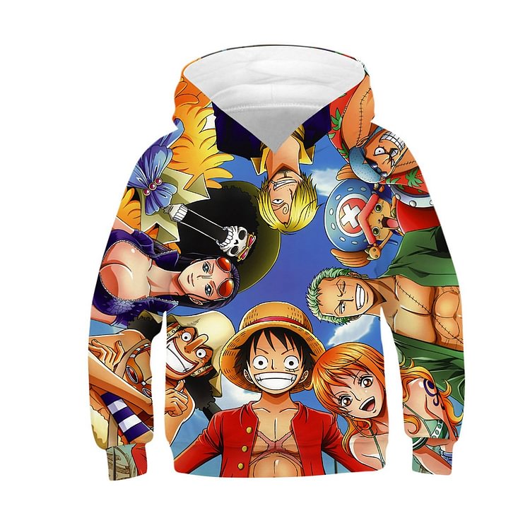 Kids Hoodie One piece Luffy and other character 3D printing Sweatshirt-Mayoulove