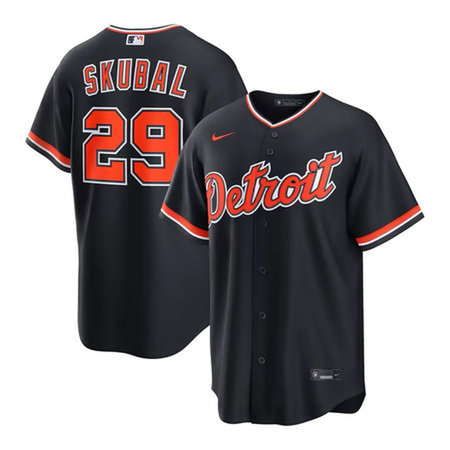 Men's Detroit Tigers #29 Tarik Skubal Cool Base Stitched Jersey